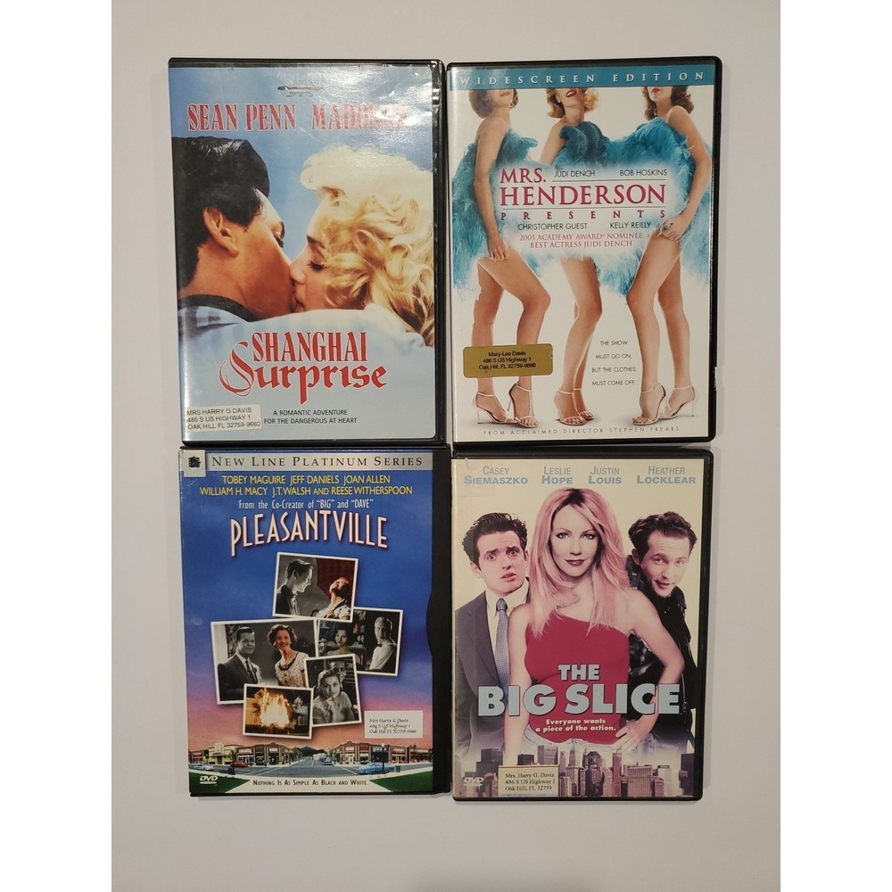 Indie Comedy Drama DVD Lot (4) Pleasantville Mrs Henderson Shanghai Suprise